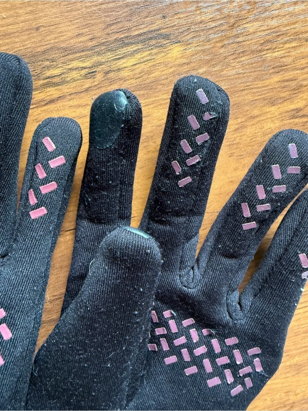 Carhartt Black Gloves with Light Blue Logo size M
